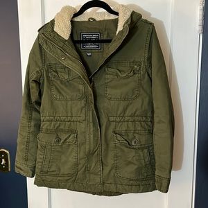 American Eagle Outerwear Green Khaki jacket